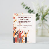 パーソナライズされたカード – 仕事仲間のお別れ ポストカード (スタンド正面)