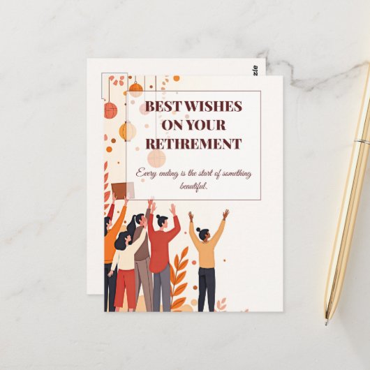 パーソナライズされたカード – 仕事仲間のお別れ ポストカード (正面/裏面インサイチュ)