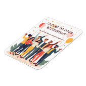 パーソナライズされたカード – 仕事仲間のお別れ マグネット (左側)