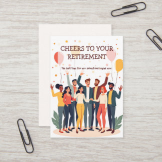 パーソナライズされたカード – 仕事仲間のお別れ 名刺