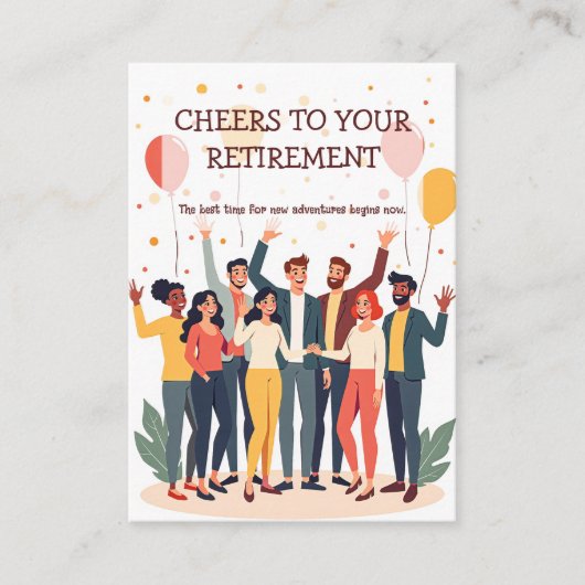 パーソナライズされたカード – 仕事仲間のお別れ 名刺 (正面)