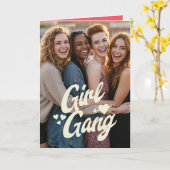 パーソナライズされたガレンティーンズデーの写真 カード (黄色い花)