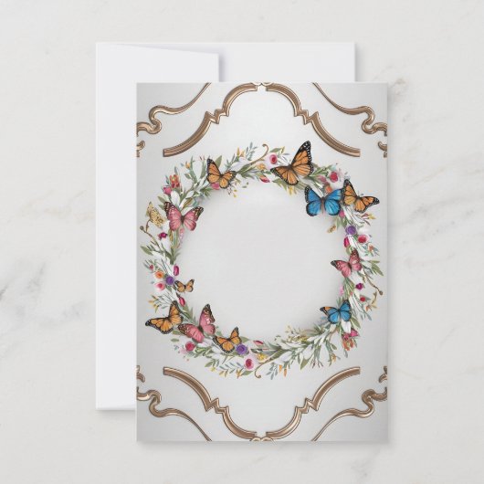 [パーソナライズされたガーデエレガントモダンン招待状 招待状 (裏面)