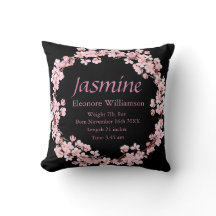 パーソナライズされたガーランドピンク黒ベビー誕生の状態