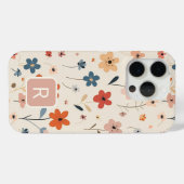 パーソナライズされたガーリーカラフル花模様 Case-Mate iPhoneケース (裏面 (横))
