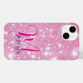 パーソナライズされたガーリーグリッター名 Case-Mate iPhoneケース (裏面 (横))