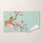 パーソナライズされたガーリートナカイ水玉模様 バスタオルセット (ハンドタオル)