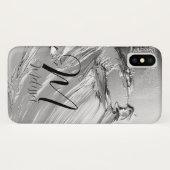 パーソナライズされたガーリーバラ金ゴールドグリッター名 Case-Mate iPhoneケース (裏面(横))