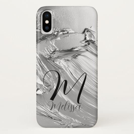 パーソナライズされたガーリーバラ金ゴールドグリッター名 Case-Mate iPhoneケース (裏面)