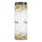 パーソナライズされたガーリー金ゴールドカスタムグリッター タンブラー (裏面)