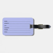 パーソナライズされたガーリー金ゴールドモノグラムのグリッター ラゲッジタグ (裏面横)