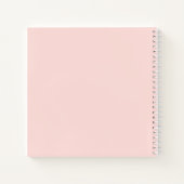 パーソナライズされたガーリー鉛筆スケッチブック ノートブック (裏面)