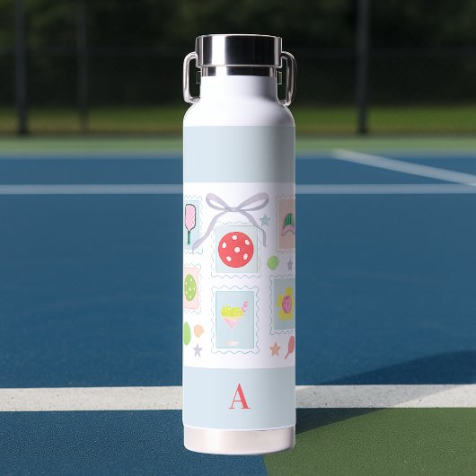 パーソナライズされたガーリーPickleball Stamp ウォーターボトル