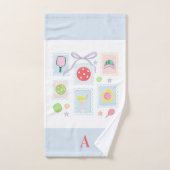 パーソナライズされたガーリーPickleball Stamp ハンドタオル (ハンドタオル)