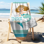 パーソナライズされたガールズウィークエンドマーメイド ビーチタオル