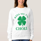 パーソナライズされたキスメザンクトパトリックの日 スウェットシャツ (正面)