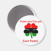 パーソナライズされたキス私はアフリカ系アメリカ人のマグネ マグネット (正面/裏面)