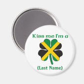 パーソナライズされたキス私はジャマイカのマグネット マグネット (正面/裏面)