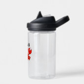 パーソナライズされたキッズウォーターボトル付き/名前 – かわいいカニ ウォーターボトル (左面)