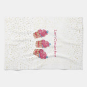 パーソナライズされたキッズカップケーキストキッチンタオル – Cu キッチンタオル (横)