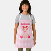 パーソナライズされたキッズキュート豚オールオーバープリントエプロン エプロン (インサイチュ)