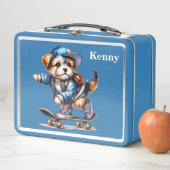 パーソナライズされたキッズスケートボーダー メタルランチボックス (インサイチュ)