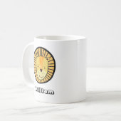 パーソナライズされたキッズライオンジャングル動物名 コーヒーマグカップ (正面左)