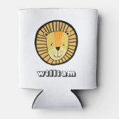 パーソナライズされたキッズライオンジャングル動物名 缶クーラー (正面)