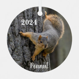 パーソナライズされたキツネリス メタルオーナメント