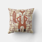 パーソナライズされたキツネリバーシブルワイルド日落ち着き日 クッション (裏面)