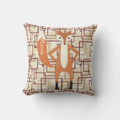 パーソナライズされたキツネリバーシブルワイルド日落ち着き日 クッション (正面)