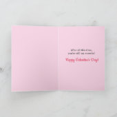 パーソナライズされたキャンディハートのバレンタインデーカード カード (内部)