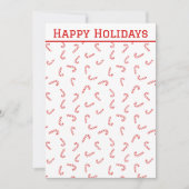 パーソナライズされたキャンディーケーンのクリスマス シーズンカード (正面)