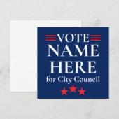 パーソナライズされたキャンペーン選挙 セーブザデート (正面/裏面)