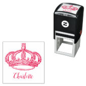 パーソナライズされたキュラシースクリプト名とクラウン セルフインキングスタンプ (インサイチュ)