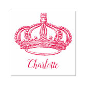 パーソナライズされたキュラシースクリプト名とクラウン セルフインキングスタンプ (デザイン)