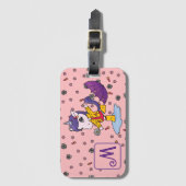 パーソナライズされたキュート&シンプルコーラルユニコーンフローラ ラゲッジタグ (正面縦)
