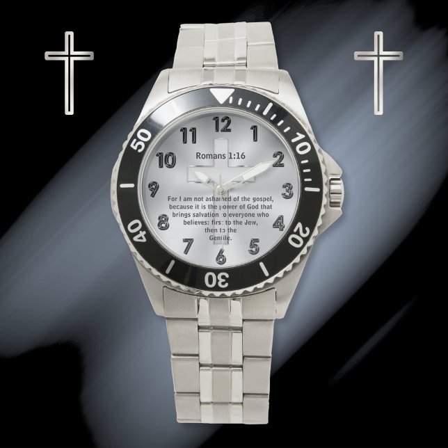 パーソナライズされたキリシタン男性へ時計 腕時計 (Christian Watches for Men and Women. Good gifts for Pastors. Gift ideas for Pastor anniversary. )