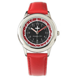 パーソナライズされたキリスト教の子供へ腕時計 腕時計