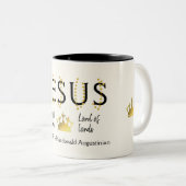 パーソナライズされたキリスト教の王様 ツートーンマグカップ (正面右)