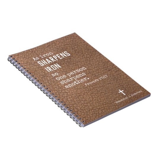 パーソナライズされたキリスト教の男性へ賜物 – 諺ではない ノートブック (右側)