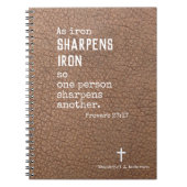 パーソナライズされたキリスト教の男性へ賜物 – 諺ではない ノートブック (正面)