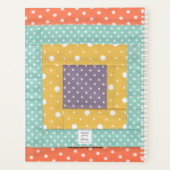 パーソナライズされたキルティングパッチワーク プランナー手帳 (裏面)