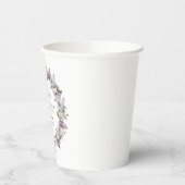 パーソナライズされたキンセアニェラ紫薄紫花 紙コップ (左)