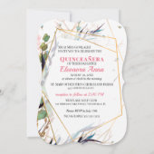 パーソナライズされたキンセエレガントーニェラピンクドレス 招待状 (裏面)