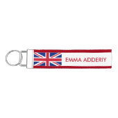 パーソナライズされたキ統一されたングダム国旗 リストバンドキーホルダー (鍵左)