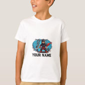 パーソナライズされたギフトカスタム忍者戦士マンガ Tシャツ (正面)