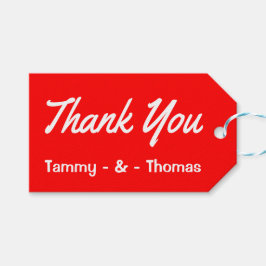 パーソナライズされたギフト赤と白ラベル ギフトタグ