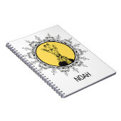 パーソナライズされたギークジラフ・キュート ノートブック (右側)