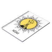 パーソナライズされたギークジラフ・キュート ノートブック (左側)